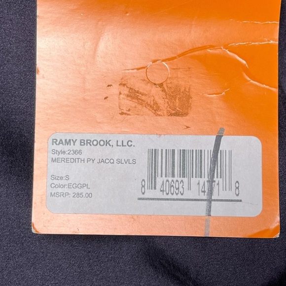 Ramy Brook Meredeth Python Dark Blue Sleeveless Halter Neck Top Size Small - Picture 8 of 9